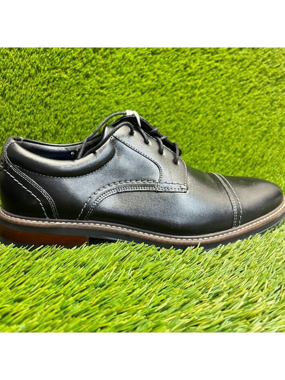 Nunn Bush Westfield Mens Size 8 Black Classic Lace-Up Cap Toe Oxford Dress Shoes